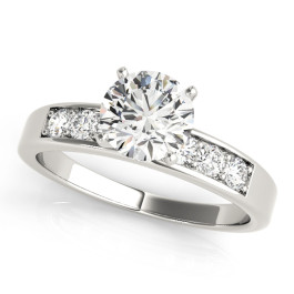 ENGAGEMENT RINGS SINGLE ROW CHANNEL SET