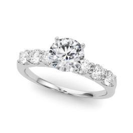 ENGAGEMENT RINGS SINGLE ROW PRONG SET