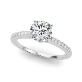 ENGAGEMENT RINGS SINGLE ROW PRONG SET