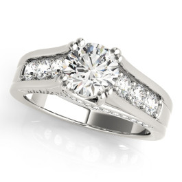 ENGAGEMENT RINGS SINGLE ROW CHANNEL SET