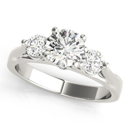 ENGAGEMENT RINGS 3 STONE ROUND