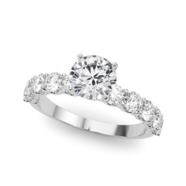 ENGAGEMENT RINGS SINGLE ROW PRONG SET