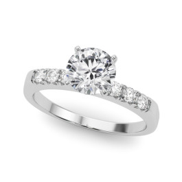 ENGAGEMENT RINGS SINGLE ROW PRONG SET