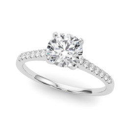 ENGAGEMENT RINGS SINGLE ROW PRONG SET