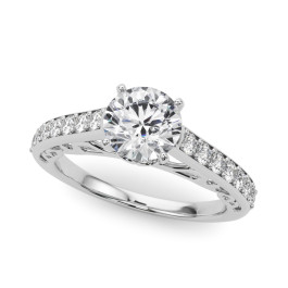 ENGAGEMENT RINGS SINGLE ROW PRONG SET