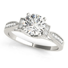 ENGAGEMENT RINGS SINGLE ROW PRONG SET