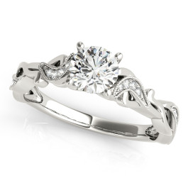ENGAGEMENT RING WITH TWISTED SHANK
