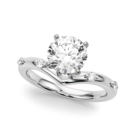 CHEVRON DIAMOND ENGAGEMENT RING