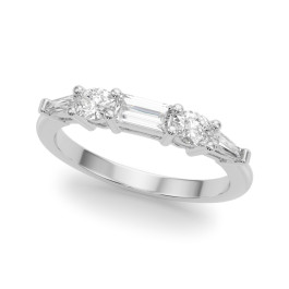 BAGUETTE & OVAL WEDDING BAND