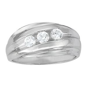 GENTS RING 3 STONE