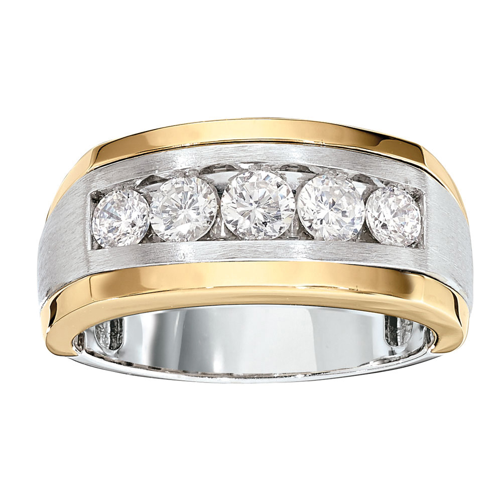 GENTS DIAMOND WEDDING BAND SATIN FINISH