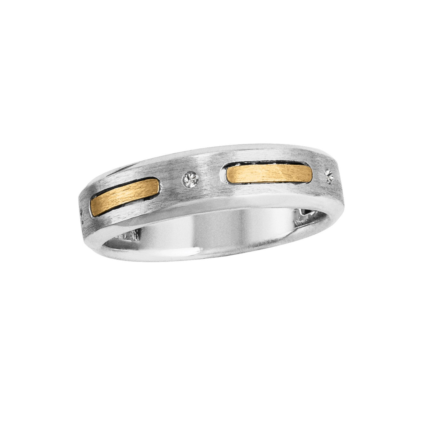 GENTS DIAMOND ACCENT BAND SATIN FINISH