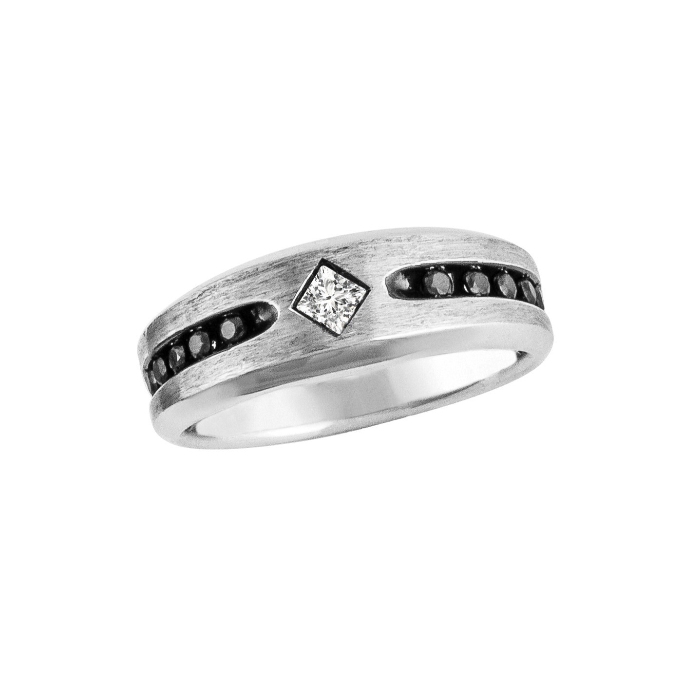 GENT'S DIAMOND RING SATIN FINISH SIDES
