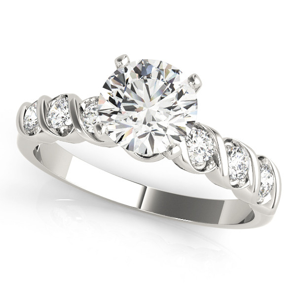 ENGAGEMENT RINGS SINGLE ROW BEZEL SET