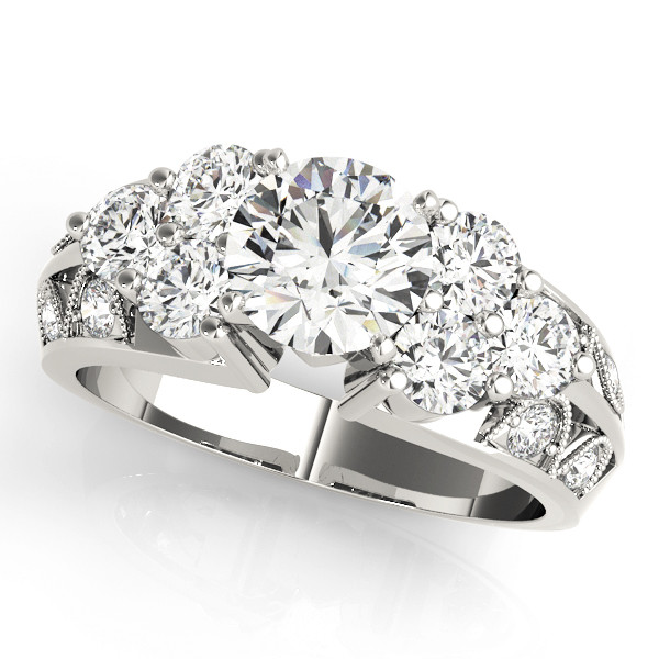 ENGAGEMENT RINGS CLUSTER SIDES