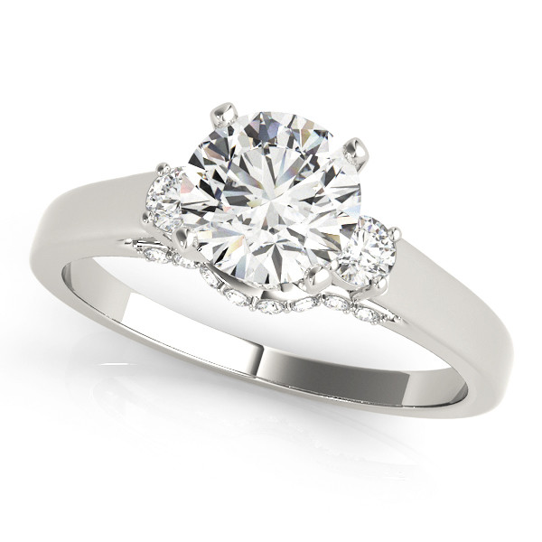 ENGAGEMENT RINGS 3 STONE ROUND