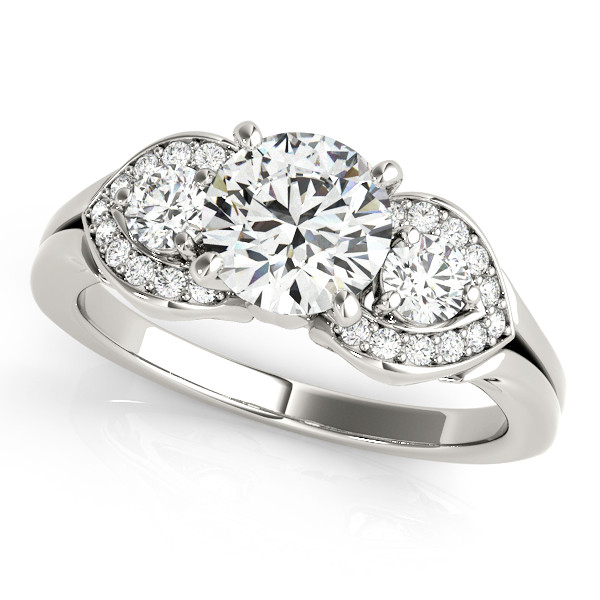 ENGAGEMENT RINGS 3 STONE ROUND