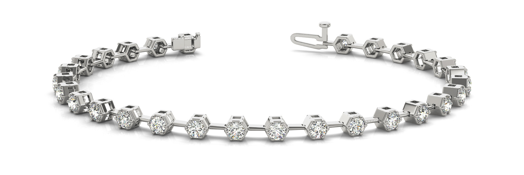 Bracelet In Line Prong Set