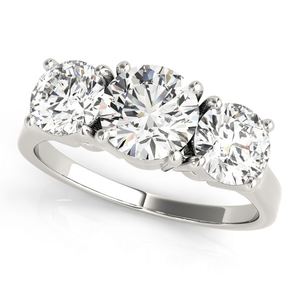 ENGAGEMENT RINGS 3 STONE ROUND
