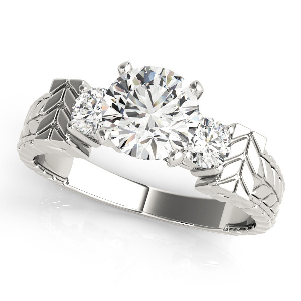 ENGAGEMENT RINGS 3 STONE ROUND