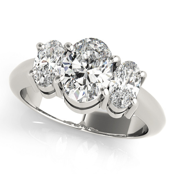 ENGAGEMENT RINGS 3 STONE OVAL