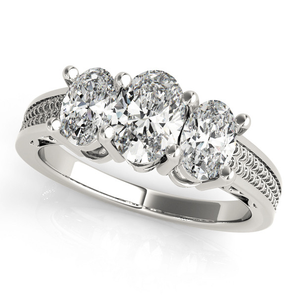 ENGAGEMENT RINGS 3 STONE OVAL