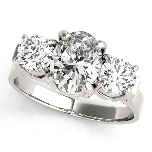 ENGAGEMENT RINGS 3 STONE OVAL
