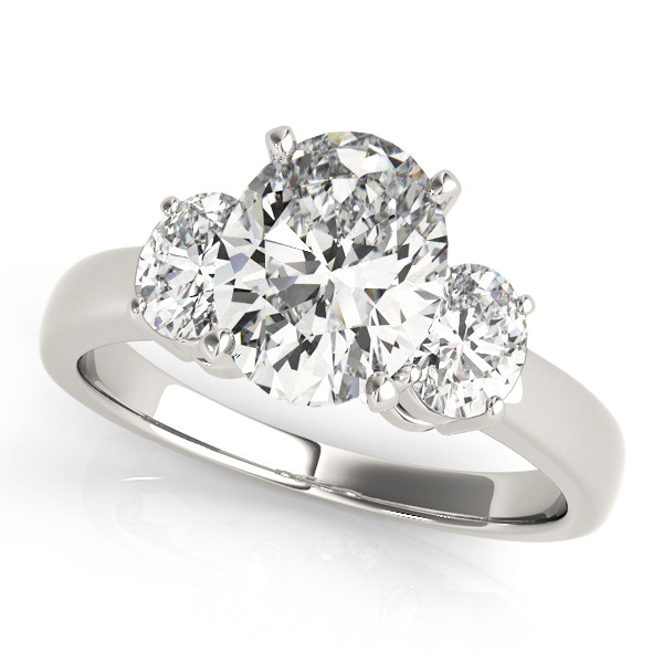 ENGAGEMENT RINGS 3 STONE OVAL