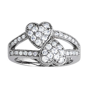 DIAMOND FASHION HEART RINGS