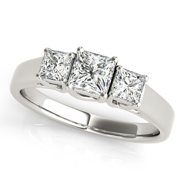 ENGAGEMENT RINGS 3 STONE PRINCESS