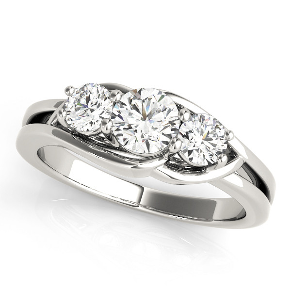 ENGAGEMENT RINGS 3 STONE ROUND