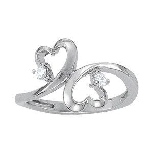 DIAMOND FASHION HEART RINGS