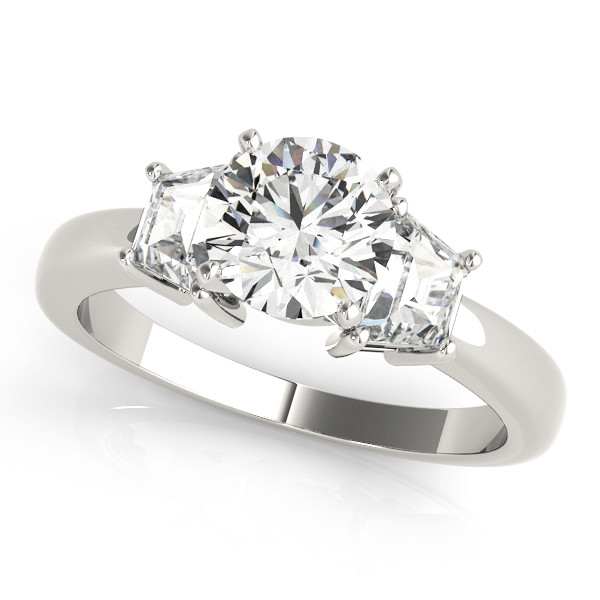 ENGAGEMENT RINGS 3 STONE TRAPS & HALFMOONS