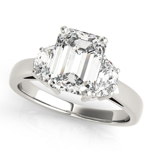 ENGAGEMENT RINGS 3 STONE TRAPS & HALFMOONS
