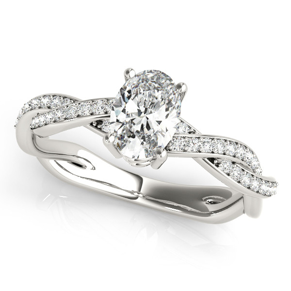 OVAL RING WITH BRAIDED SHANK