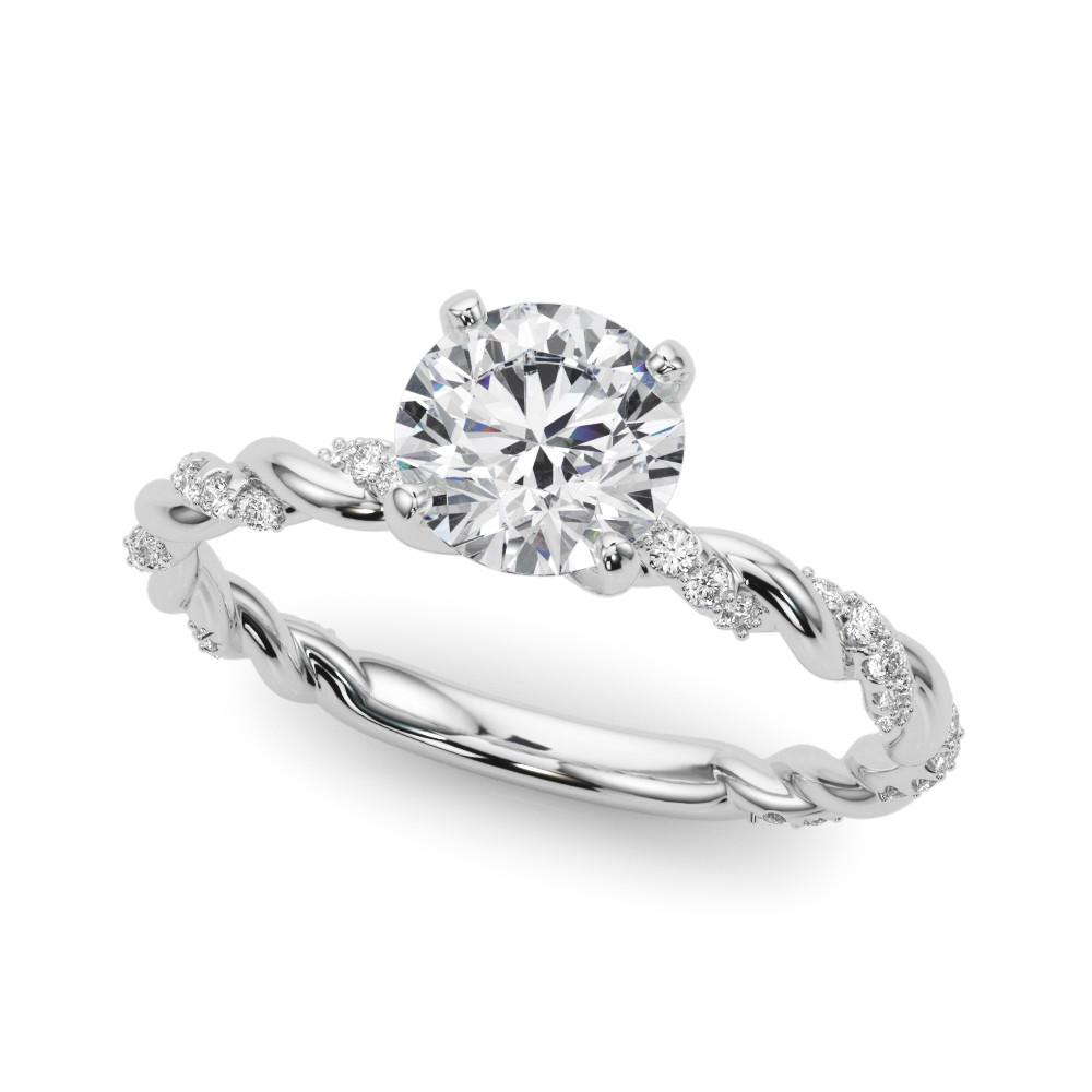 ENGAGEMENT RING WITH TWISTED  SHANK
