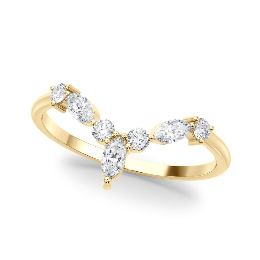 LAB GROWN DIAMOND BAND MARQUISE & ROUND