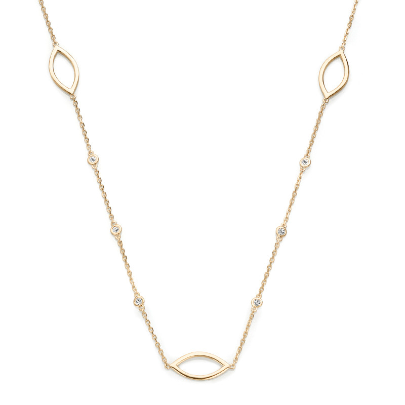 14K YELLOW NECKLACE;DIAMOND=3/4 CTTW