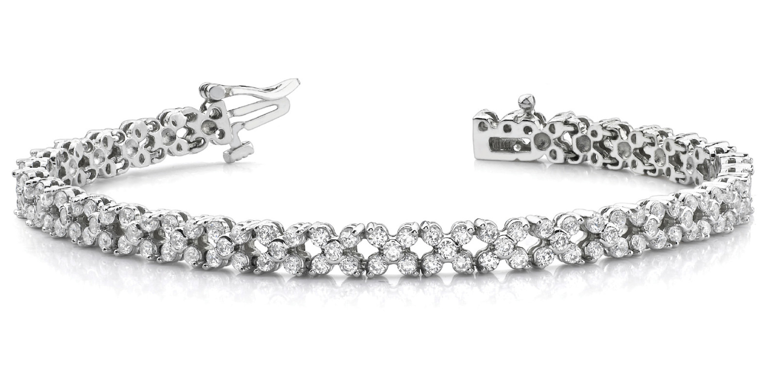 5 STONE CLUSTER LINK BRACELET