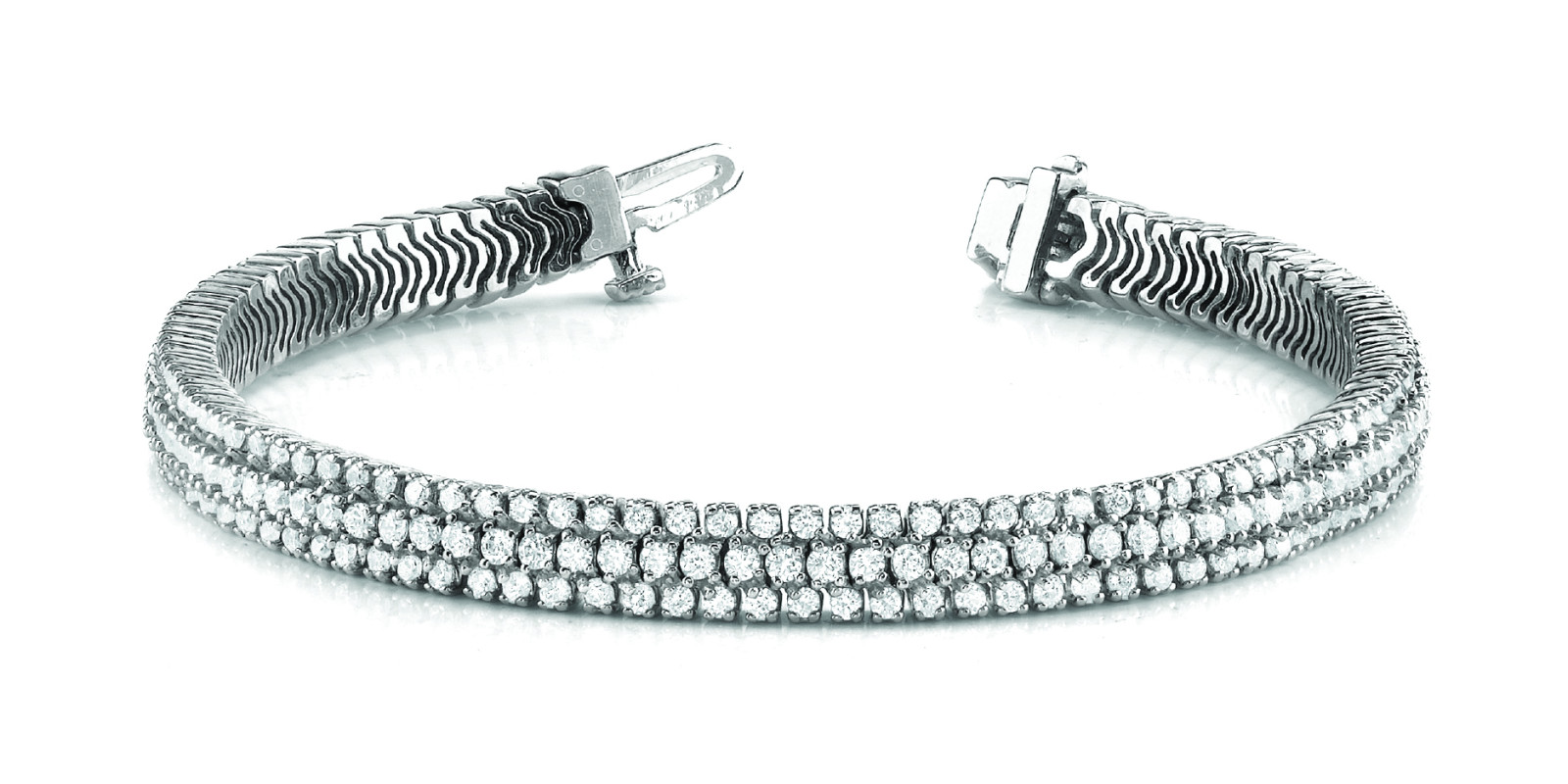 3 ROW IN LINE BRACELET