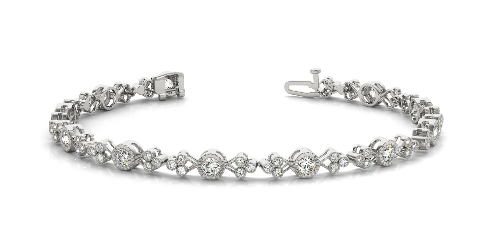 Bracelet In Line Prong Set