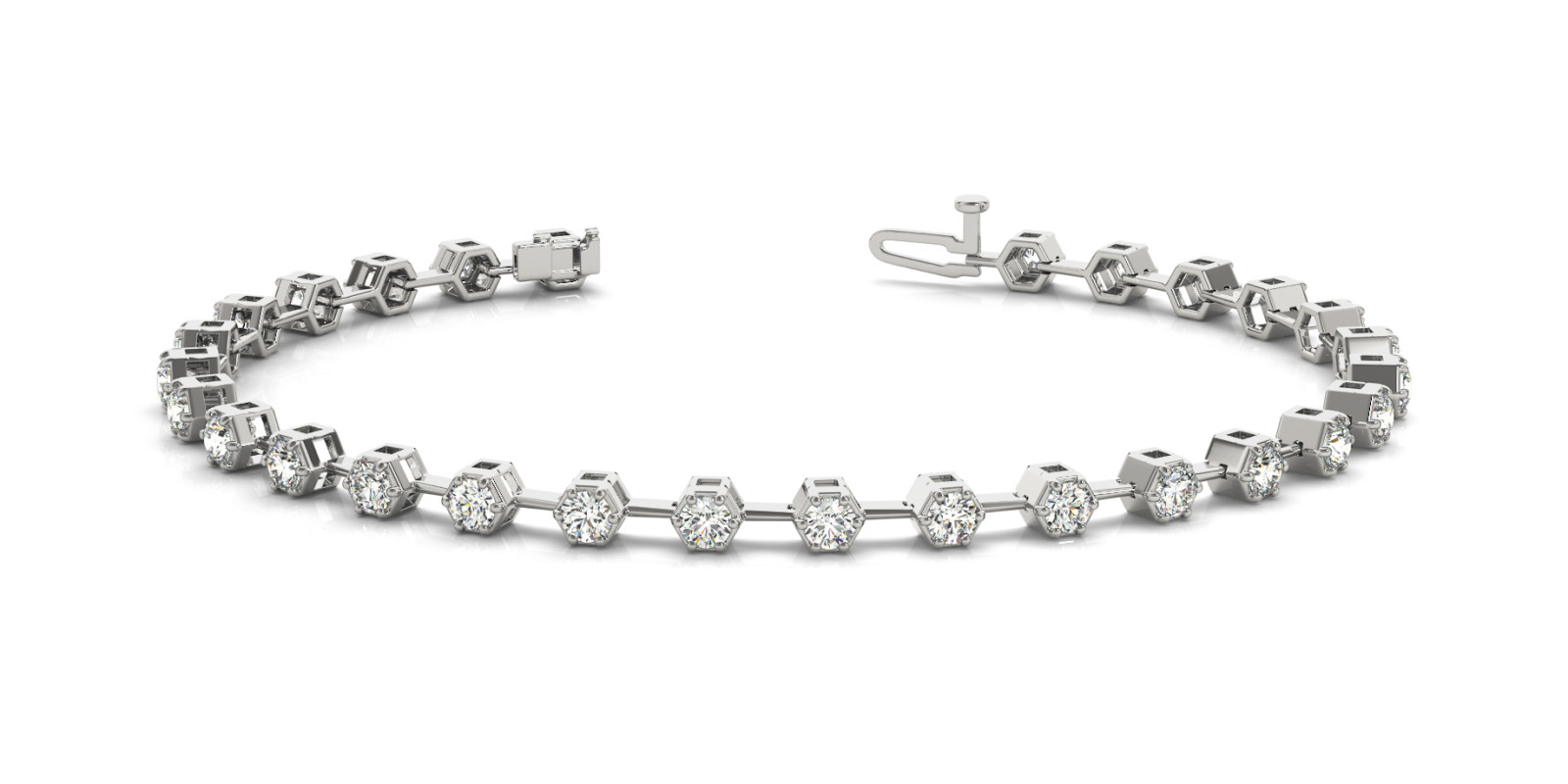 Bracelet In Line Prong Set
