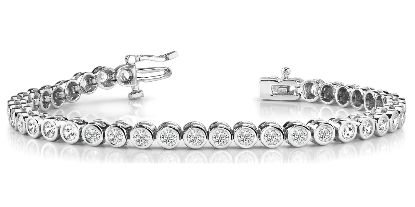 BEZEL SET IN LINE TENNIS BRACELET