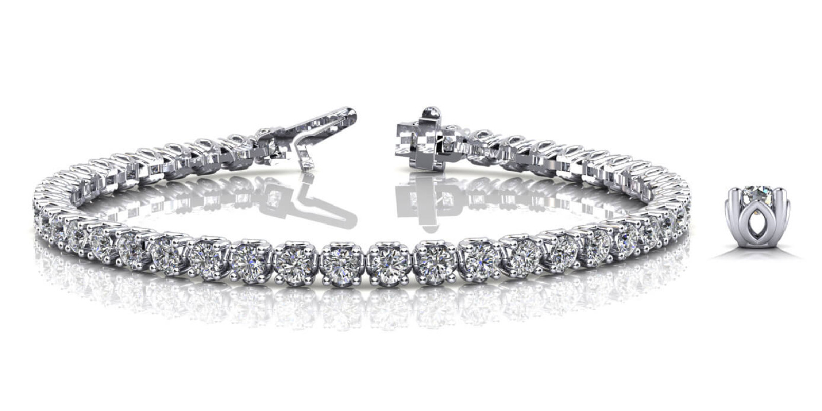 4 PRONG INLINE BRACELET