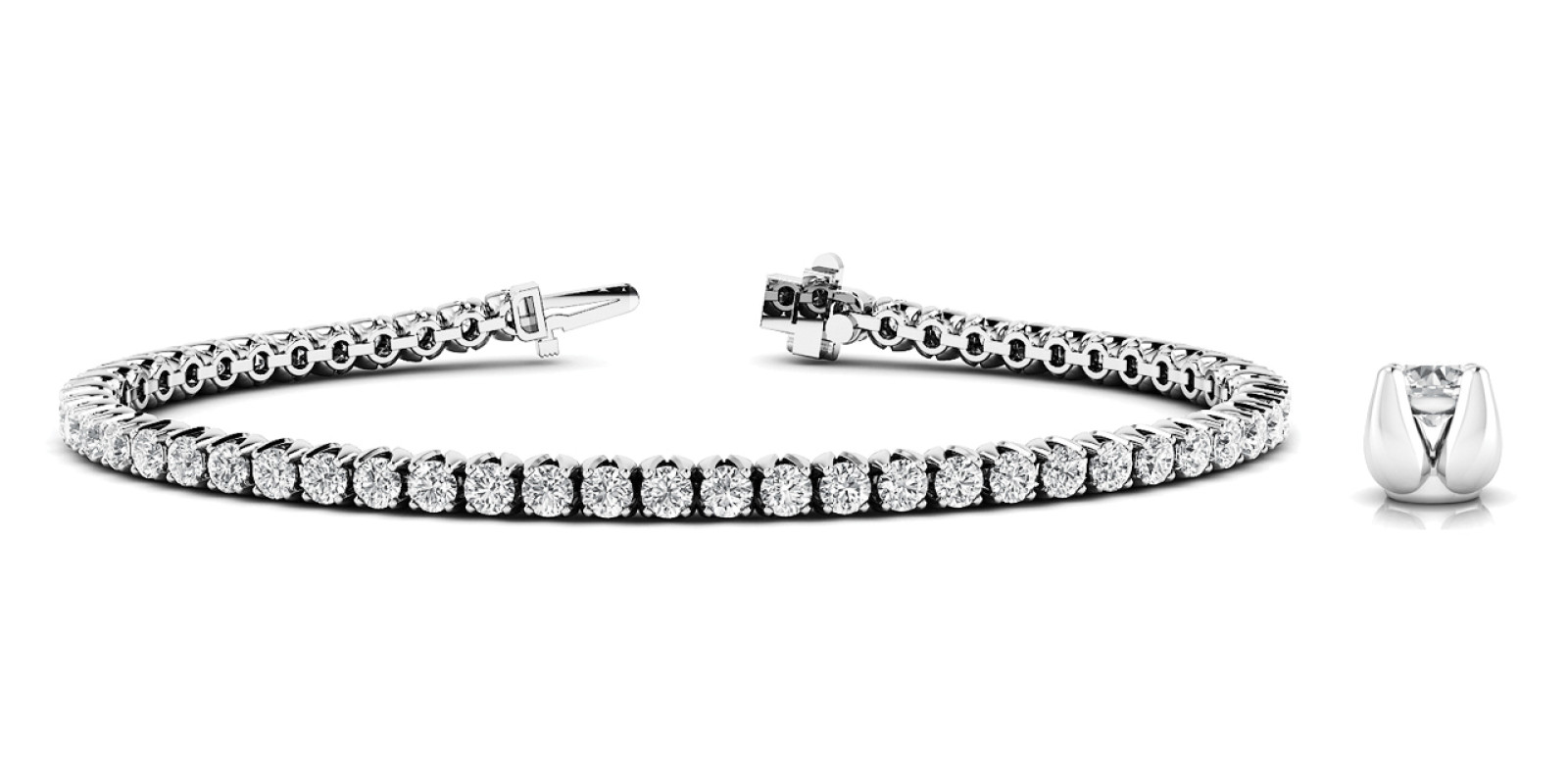 4 PRONG INLINE BRACELET