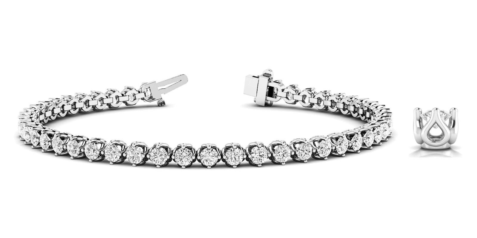 4 PRONG INLINE BRACELET