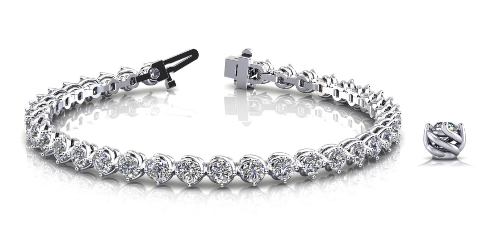 4 PRONG IN LINE TENNIS BRACELET