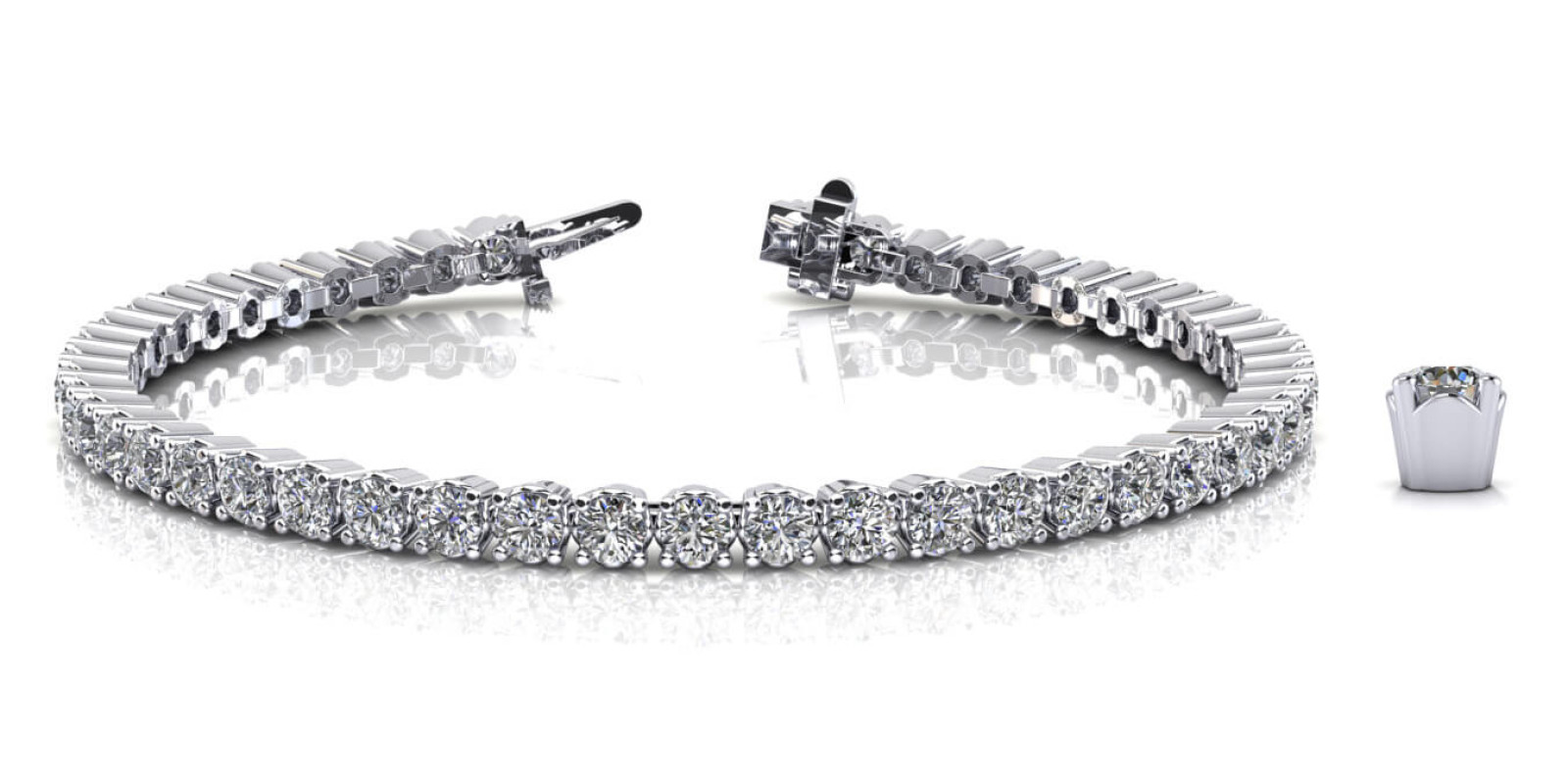 4 PRONG IN LINE TENNIS BRACELET