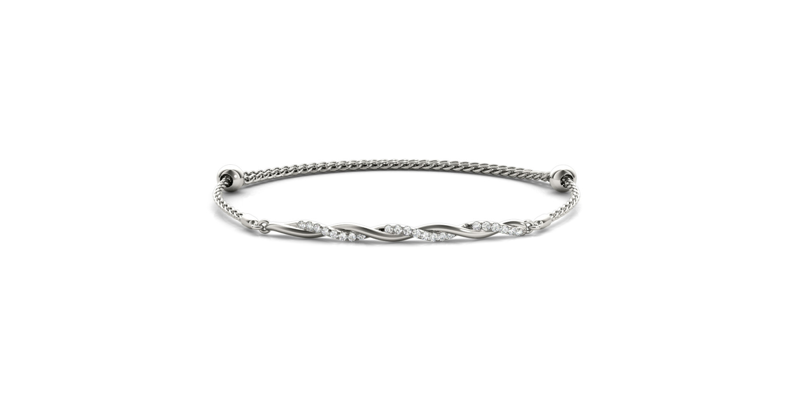 DIAMOND GOLD TWIST BRACELET