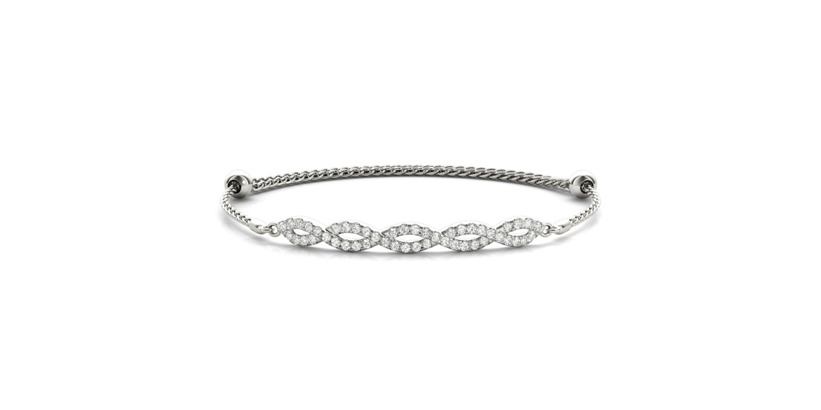 DIAMOND CROSSOVER BRACELET